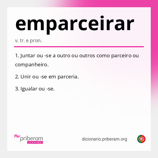 Significado de emparceirar