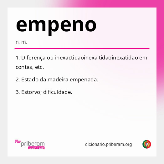 Significado de empeno