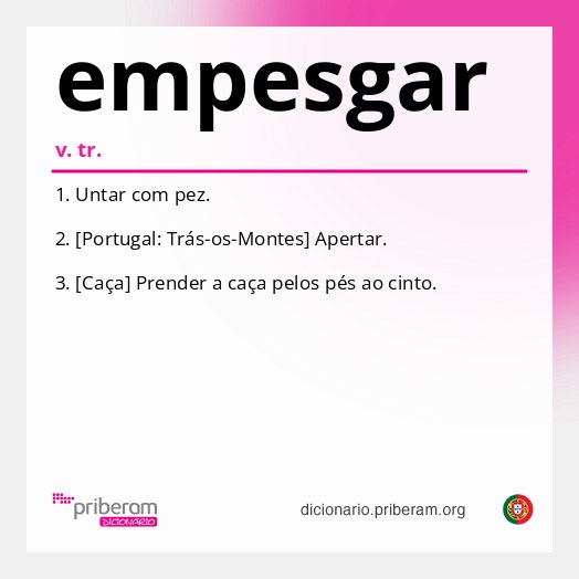 Significado de empesgar