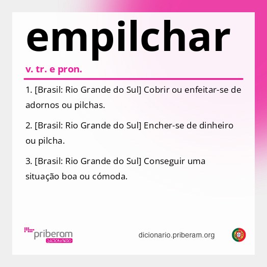 Significado de empilchar
