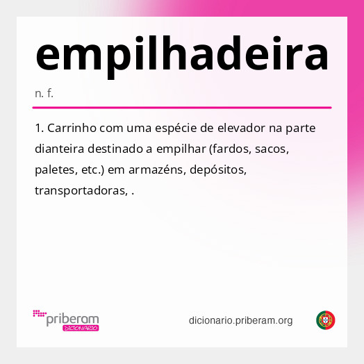 Significado de empilhadeira