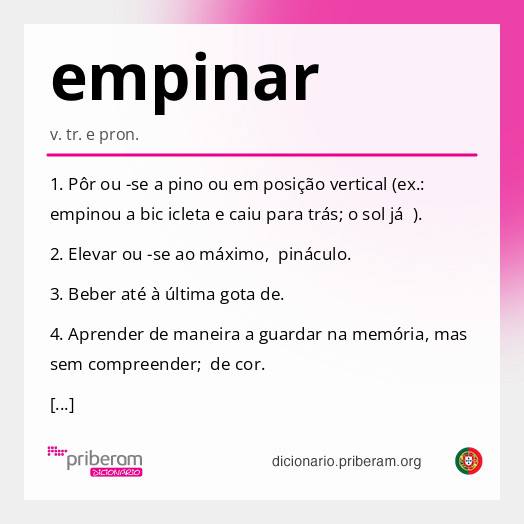 Significado de empinar