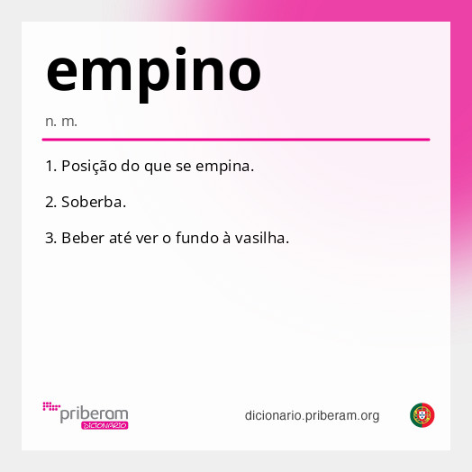 Significado de empino