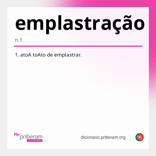 Significado de emplastração