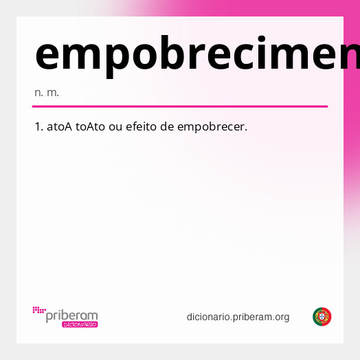 Significado de empobrecimento