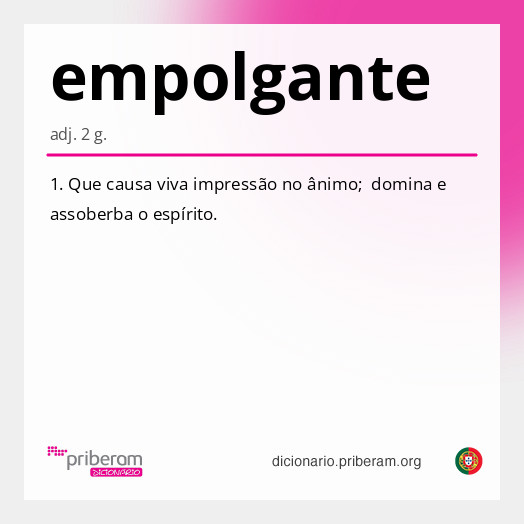 Significado de empolgante