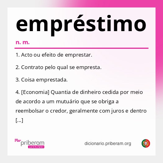 Significado de empréstimo