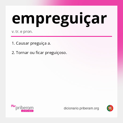 Significado de empreguiçar