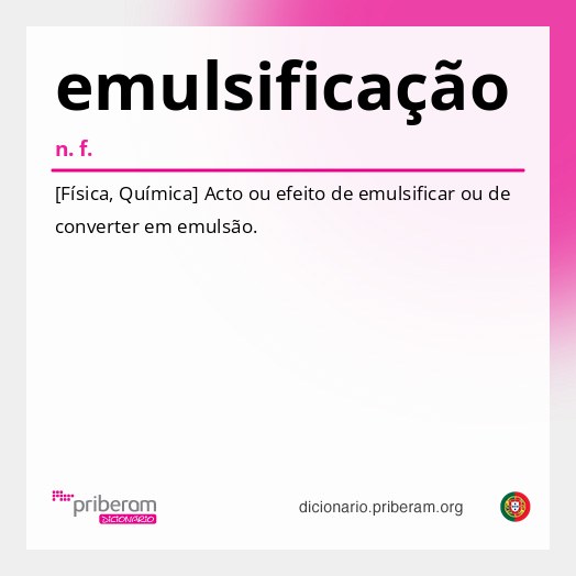Significado de emulsificação