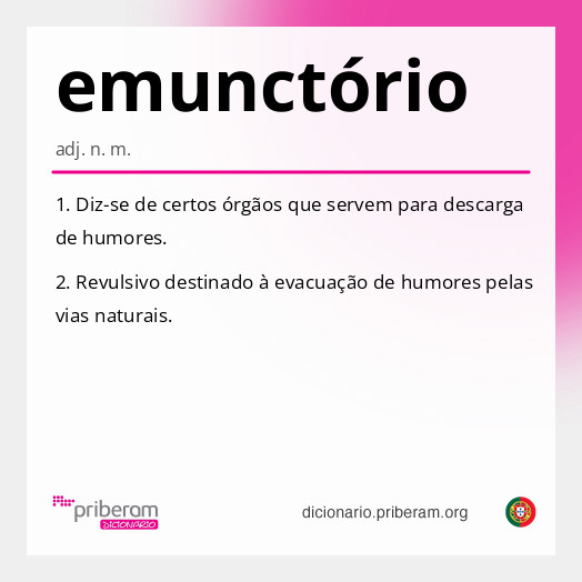 Significado de emunctório