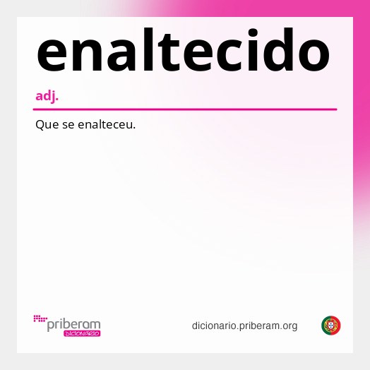 Significado de enaltecido
