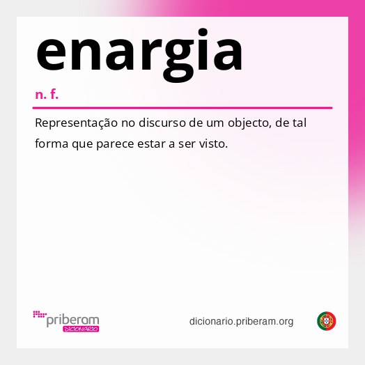 Significado de enargia