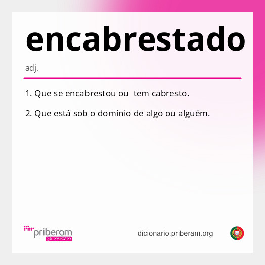 Significado de encabrestado