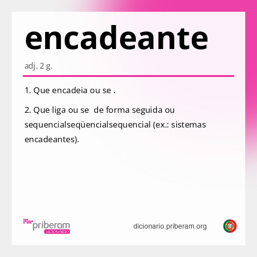 Significado de encadeante