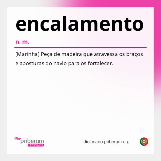 Significado de encalamento