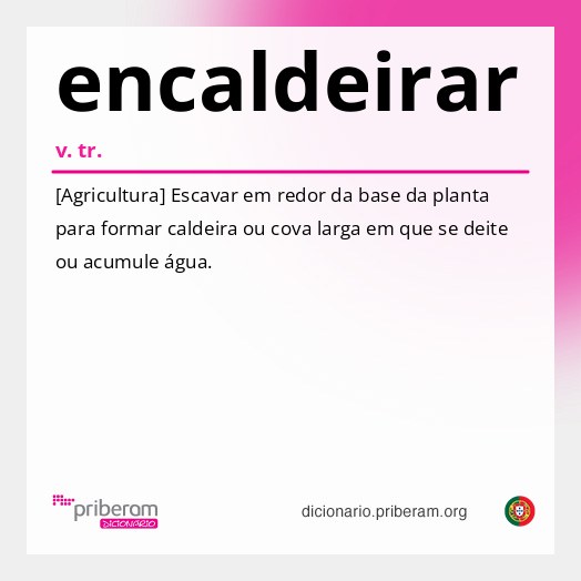 Significado de encaldeirar