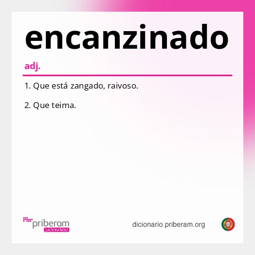 Significado de encanzinado