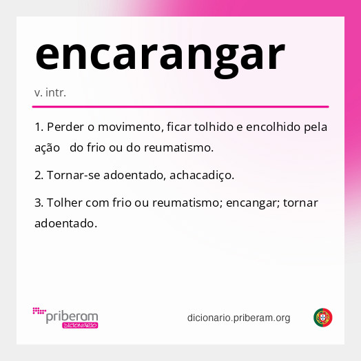 Significado de encarangar