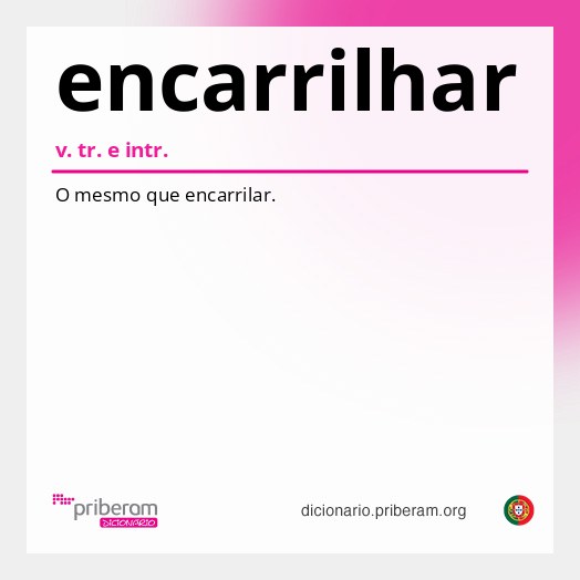 Significado de encarrilhar