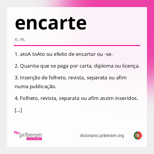Significado de encarte