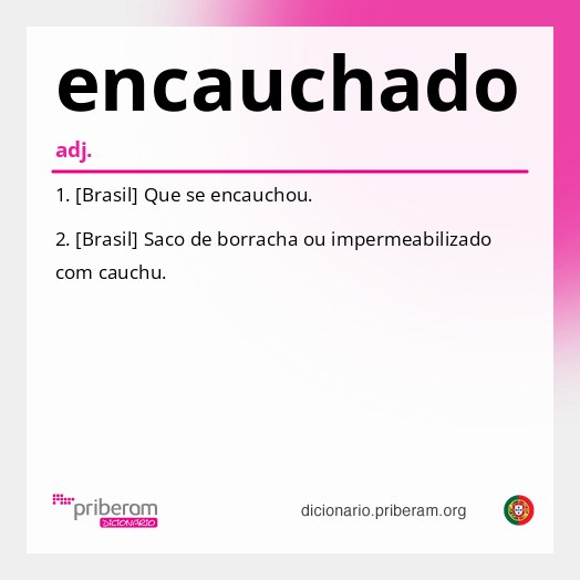 Significado de encauchado