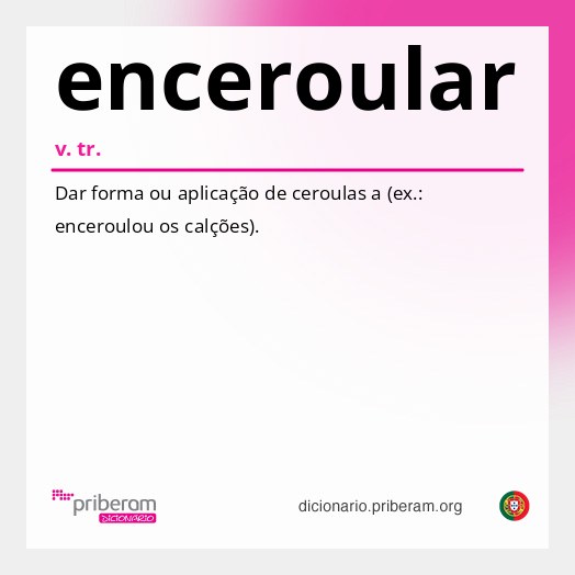 Significado de enceroular