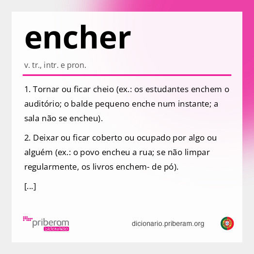 Significado de encher