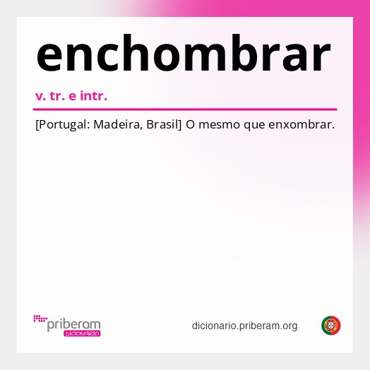 Significado de enchombrar