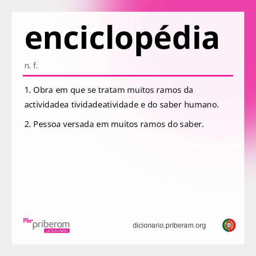 Significado de enciclopédia