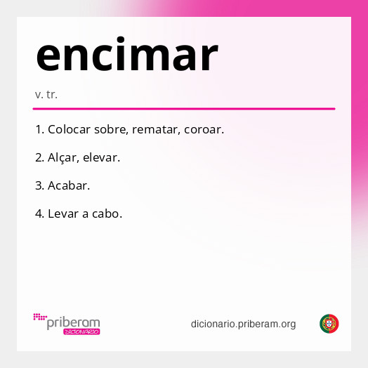 Significado de encimar