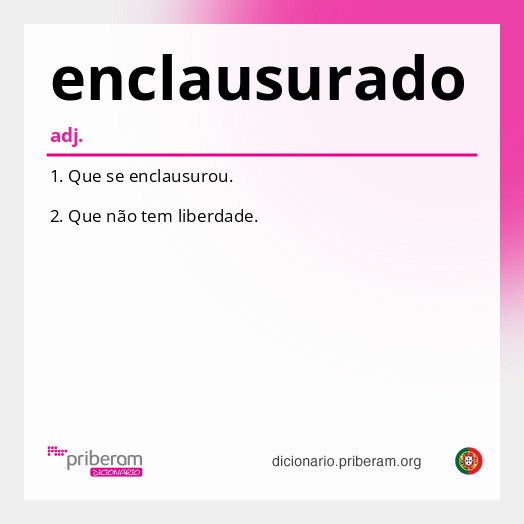 Significado de enclausurado