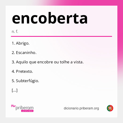Significado de encoberta