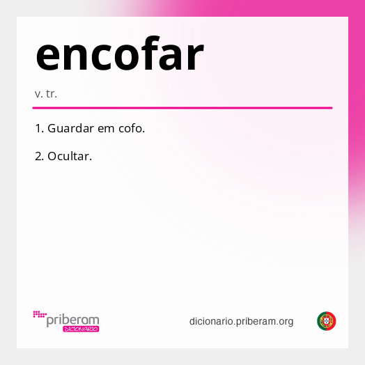 Significado de encofar
