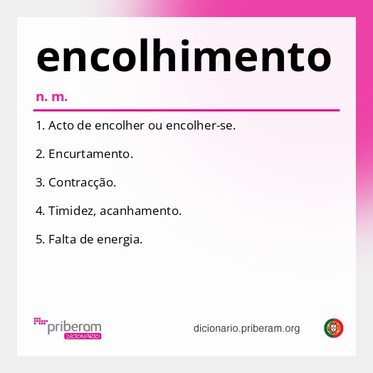 Significado de encolhimento