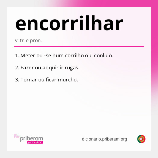 Significado de encorrilhar