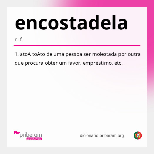 Significado de encostadela