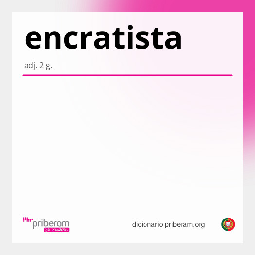 Significado de encratista