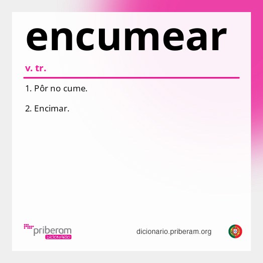 Significado de encumear