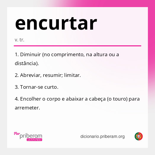 Significado de encurtar