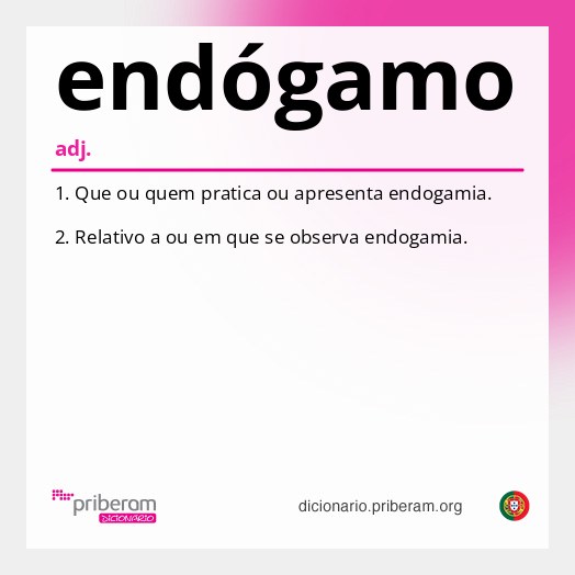 Significado de endógamo