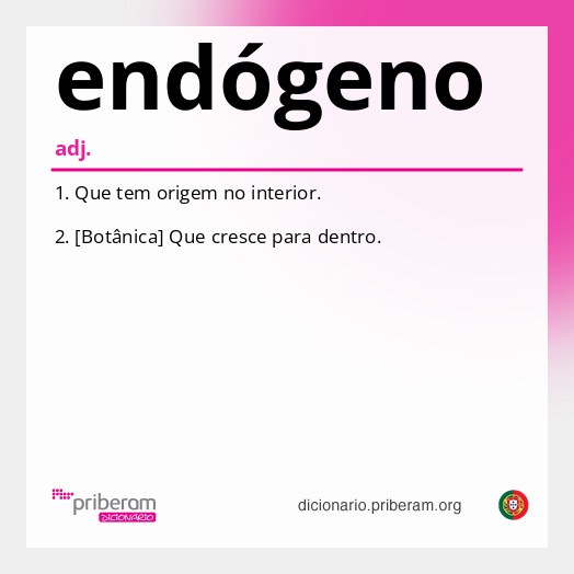 Significado de endógeno