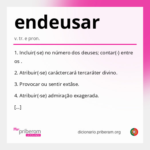 Significado de endeusar