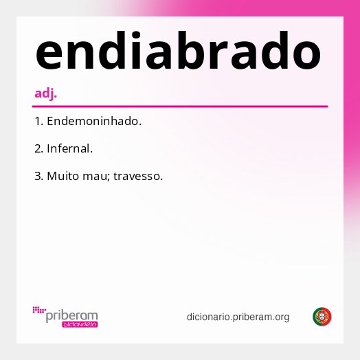 Significado de endiabrado