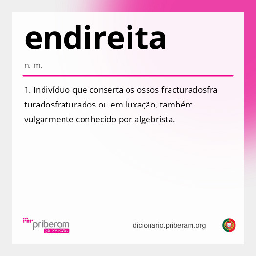 Significado de endireita