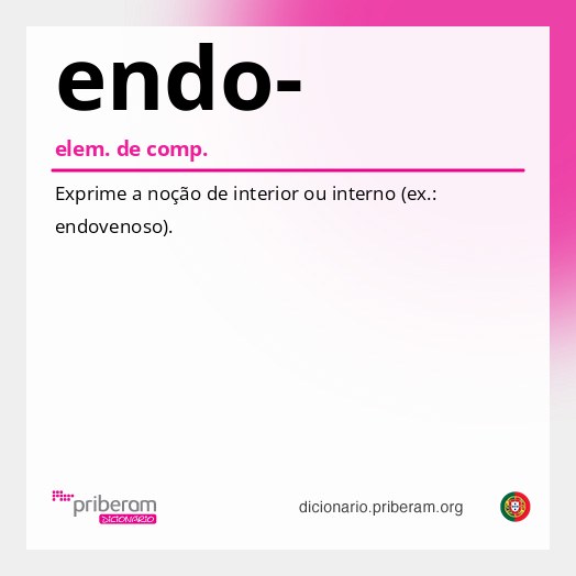 Significado de endo-