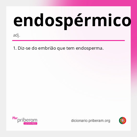 Significado de endospérmico