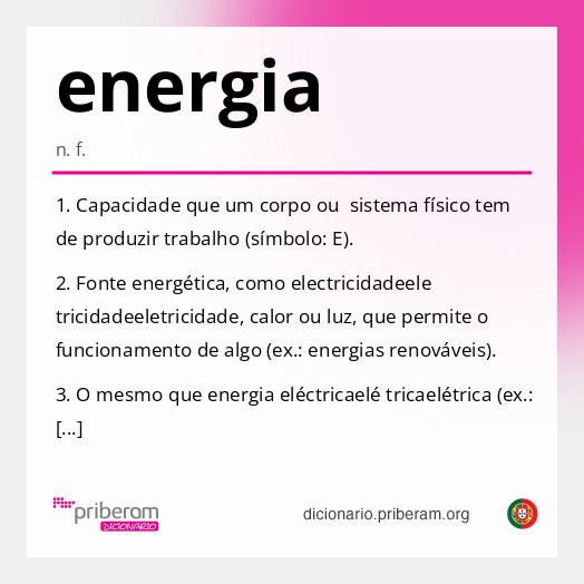 Significado de energia