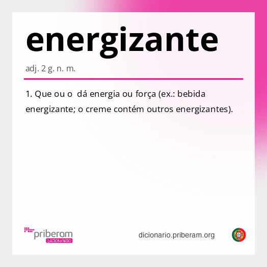 Significado de energizante