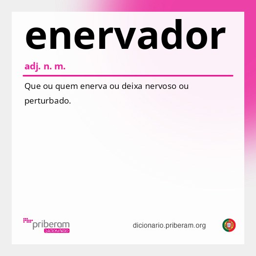 Significado de enervador
