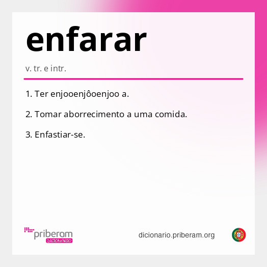 Significado de enfarar